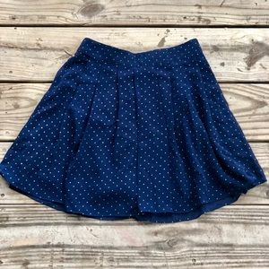 Navy blue embellished flowy skirt